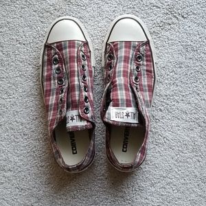 Converse Military Plaid shoes, size 7.5